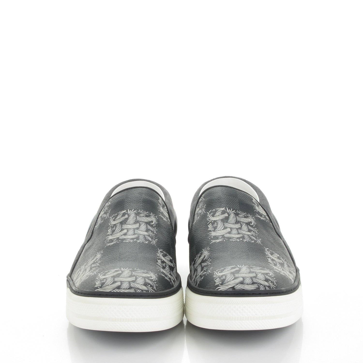 Louis Vuitton Damier Graphite Rope Twister Slip On 8.5 White 2 of 8