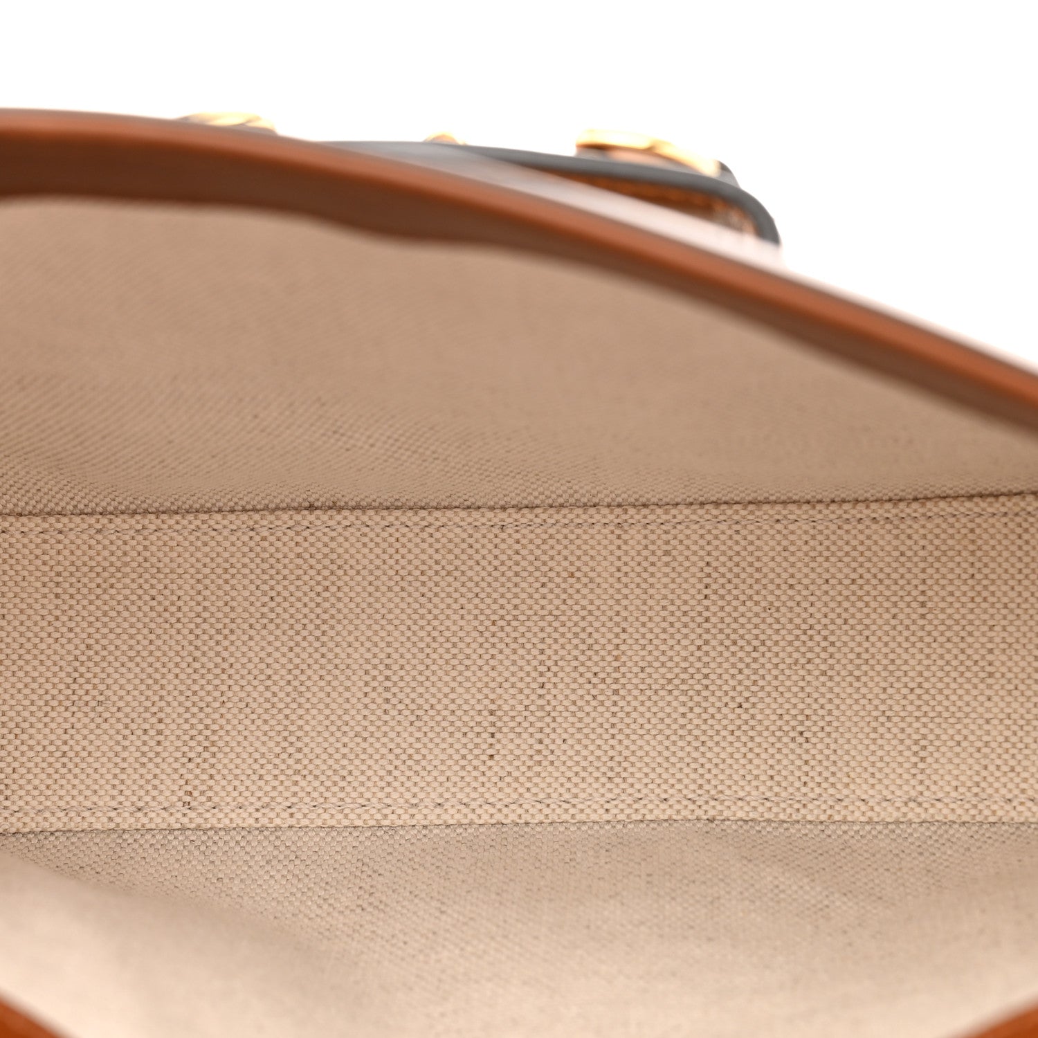 Gucci New Canvas Charisma Calfskin Crystal GG Monogram Mini Horsebit 1955 Shoulder Bag Camel Ebony 5 of 10