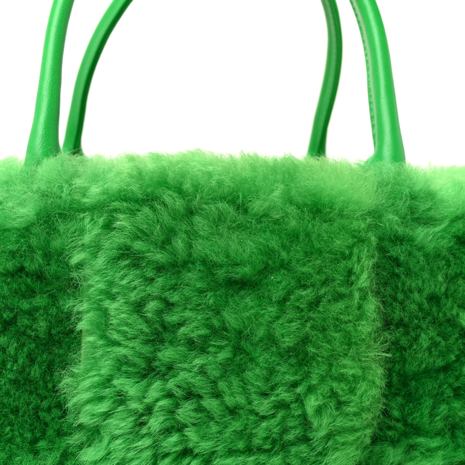 Bottega Veneta Shearling Small Intrecciato Arco Tote Parakeet 8 of 10