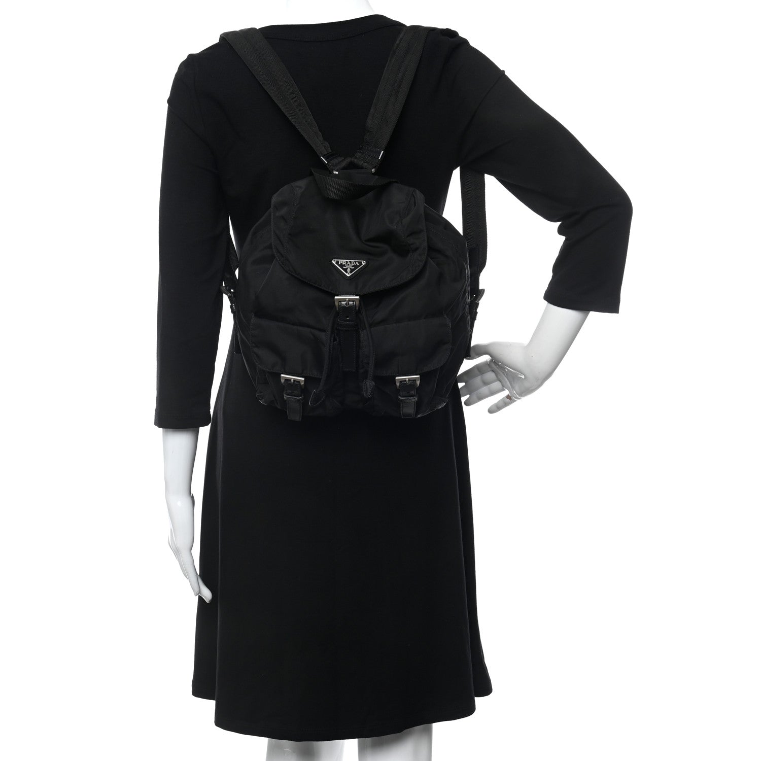 Prada Tessuto Nylon Vela Backpack Black 2 of 13