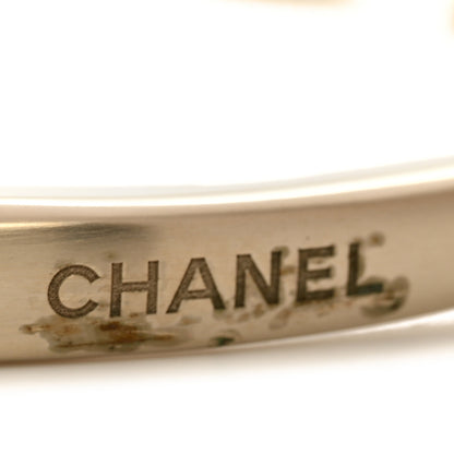 Chanel Metal Giant Pearl Choker Necklace Gold White 6 of 9