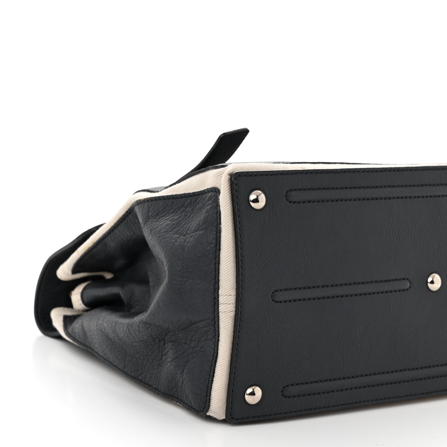 Saint Laurent Calfskin Canvas Large Muse Two Grey 9 of 12