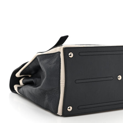 Saint Laurent Calfskin Canvas Large Muse Two Grey 9 of 12