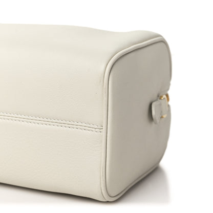 Prada Soft Grain Medium Top Handle Bag With Padlock Bianco 9 of 9