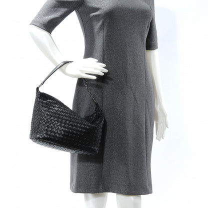 Bottega Veneta Nappa Intrecciato Small Shoulder Bag Nero Black 2 of 8