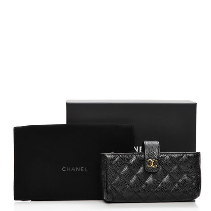 Chanel Caviar Quilted Mini Phone Holder Clutch Black 9 of 9