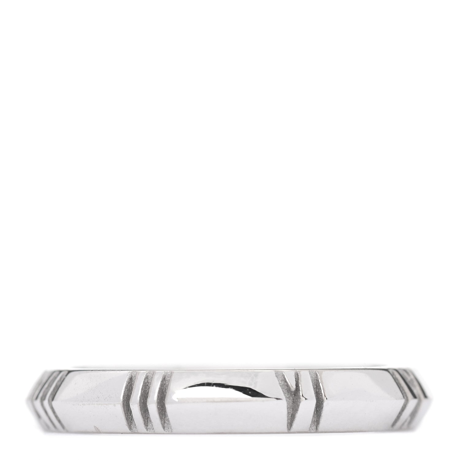 Tiffany 18K White Gold Atlas X Closed Narrow Ring 49 5 3 of 5