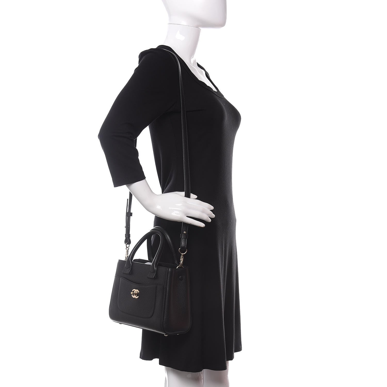 Chanel Grained Calfskin Mini Neo Executive Shopper Tote Black 2 of 10