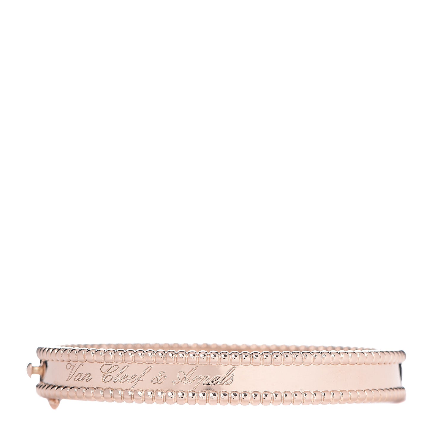 18K Rose Gold Perlee Signature Bangle Bracelet S