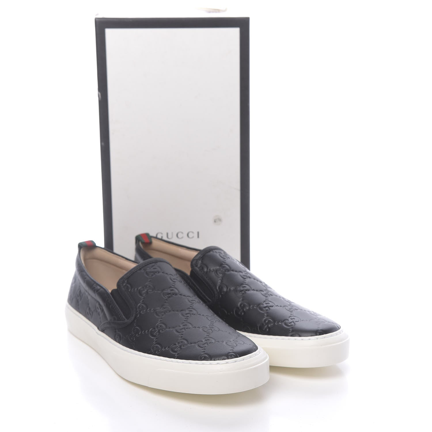 Gucci Guccissima Dublin Slip On Sneakers 41.5 Black 9 of 9
