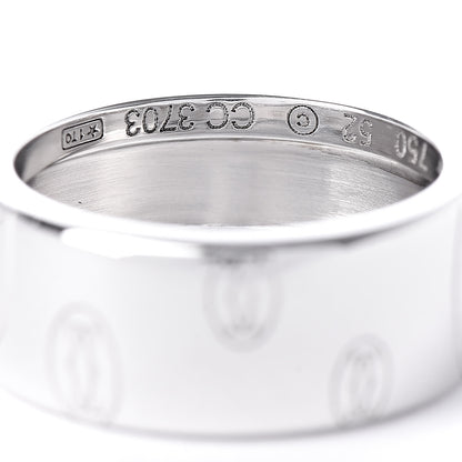 Cartier 18K White Gold 8mm Happy Birthday Band 52 6 4 of 4
