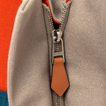 Hermes Canvas High Model Jimetou Jumping Case Orange Feu Gris Ponce 5 of 5