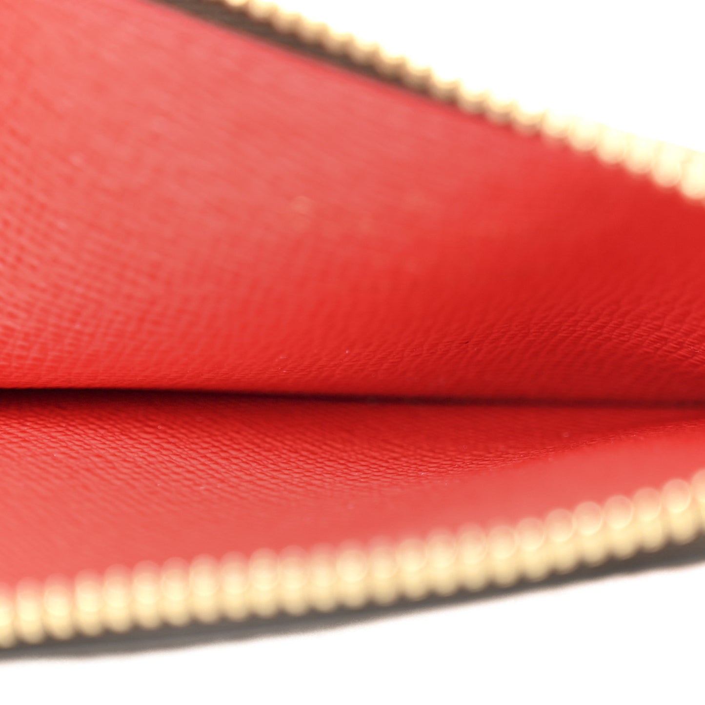 Monogram Zipped Romy Card Holder Red