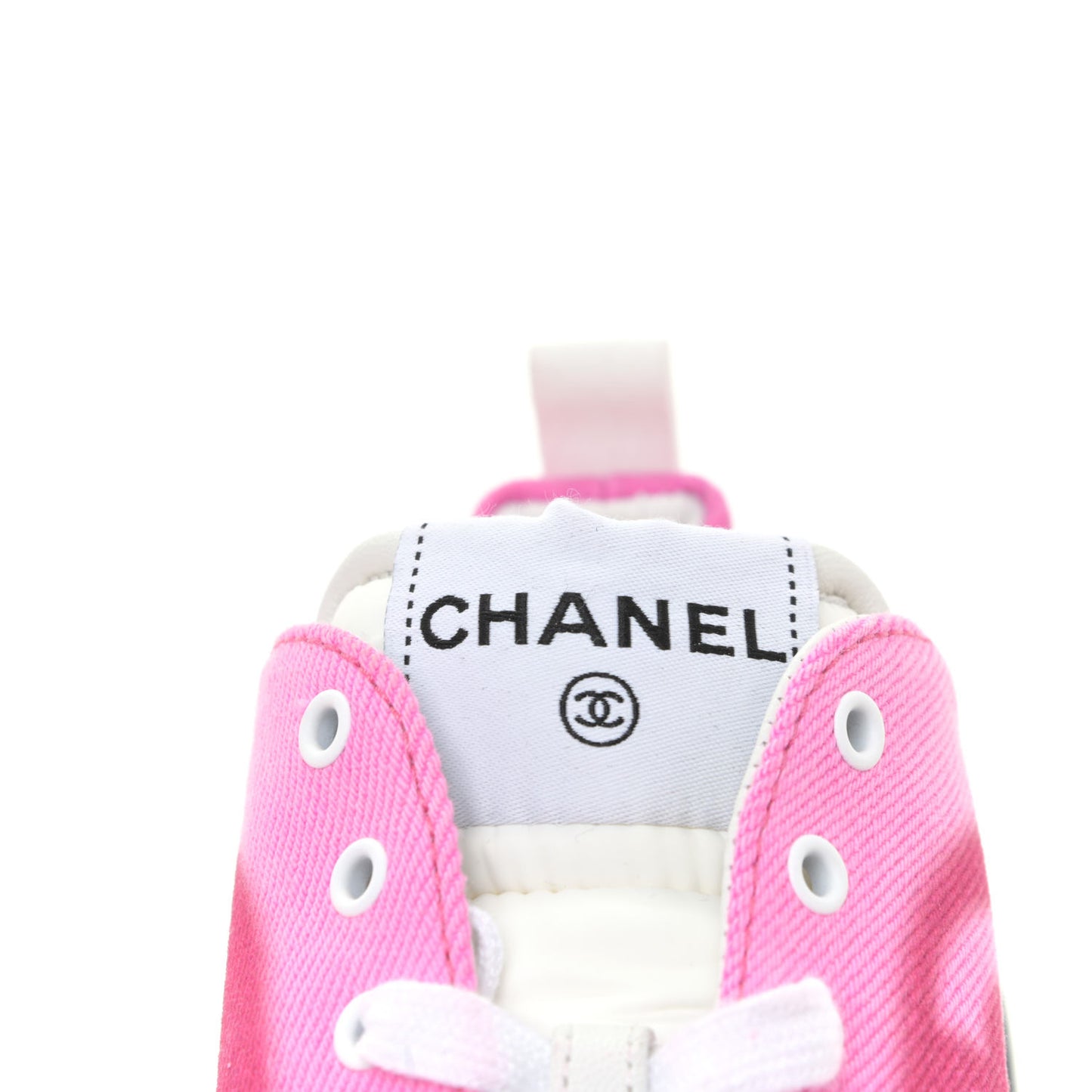 Denim Suede Calfskin Womens CC Sneakers 37 Pink