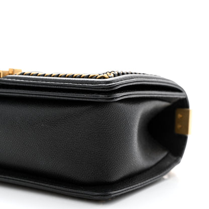 Chanel Caviar Quilted Medium Chain Around Boy Flap Black 10 of 11