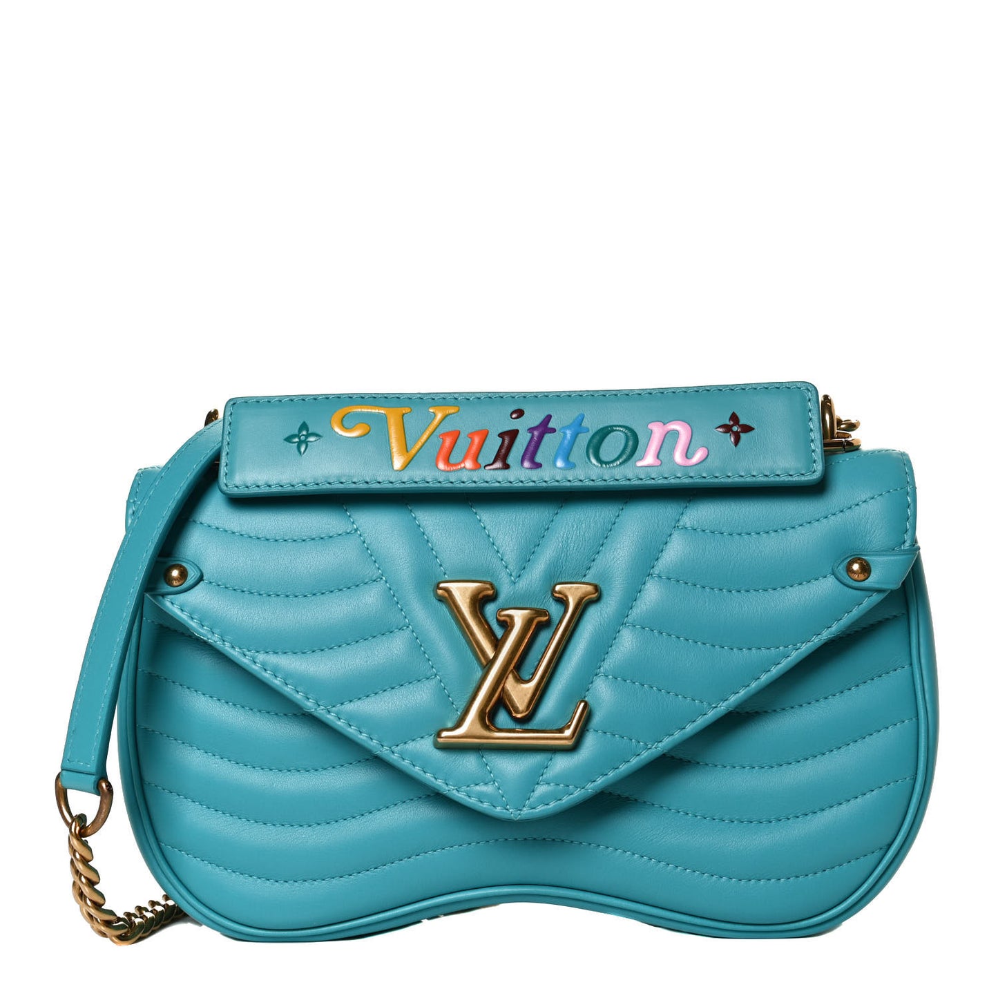 Calfskin New Wave Chain MM Malibu Green