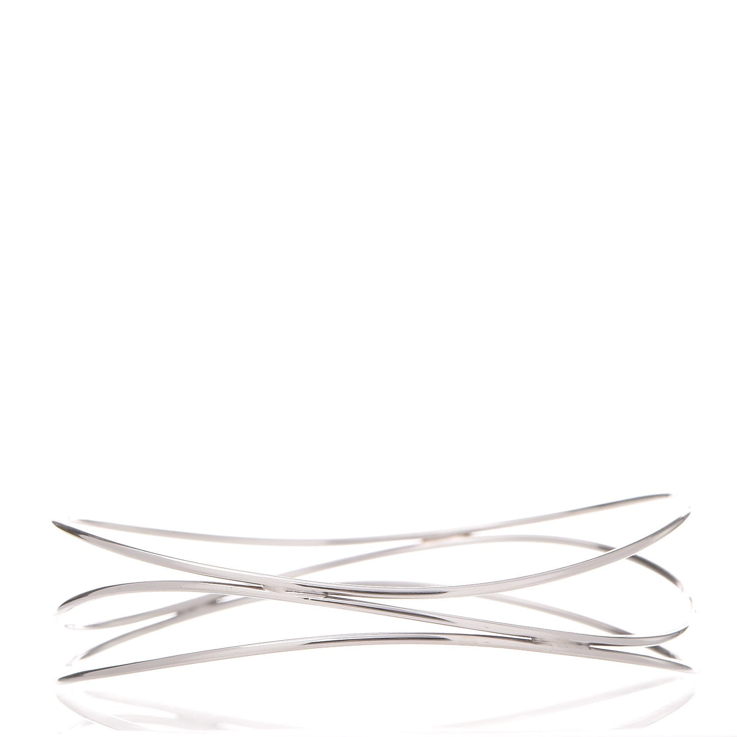 Tiffany Sterling Silver Elsa Peretti Three Row Wave Bracelet 3 of 4