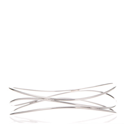 Tiffany Sterling Silver Elsa Peretti Three Row Wave Bracelet 3 of 4