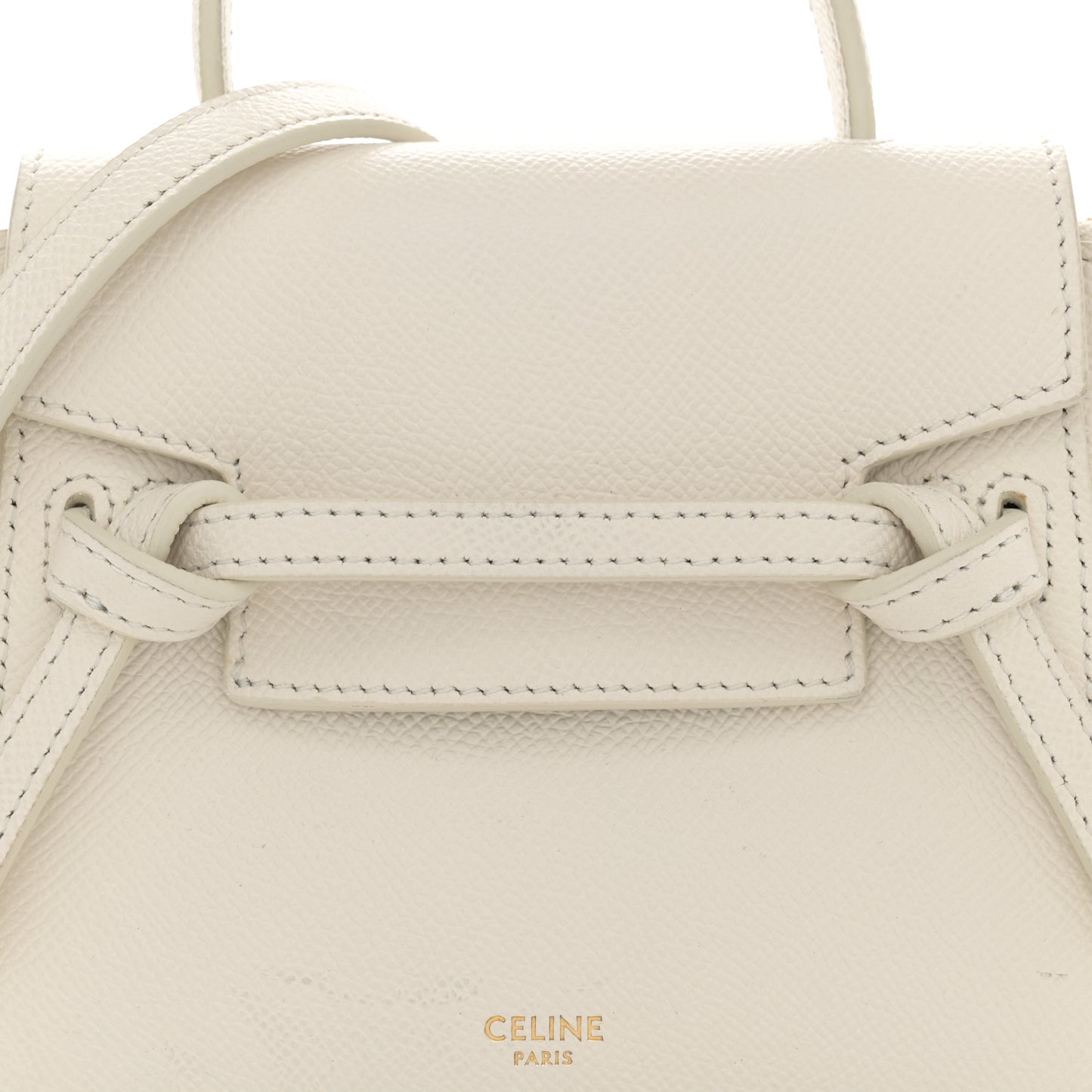 Grained Calfskin Pico Belt Bag Rice
