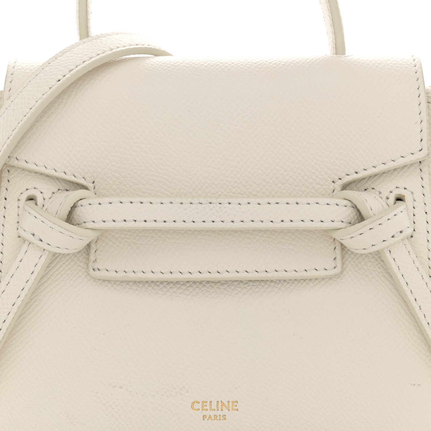 Celine Grained Calfskin Pico Belt Bag Rice 8 of 15