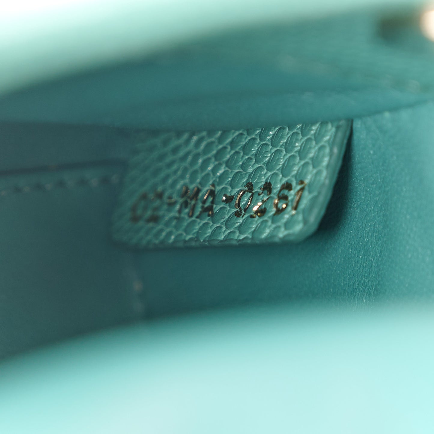 Lizard Micro Lady Dior Vert Tundra