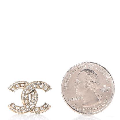 Chanel Crystal CC Earrings Gold 2 of 5