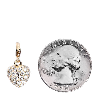 Cartier 18K Yellow Gold Diamond Heart Pendant Charm Pendant 2 of 3