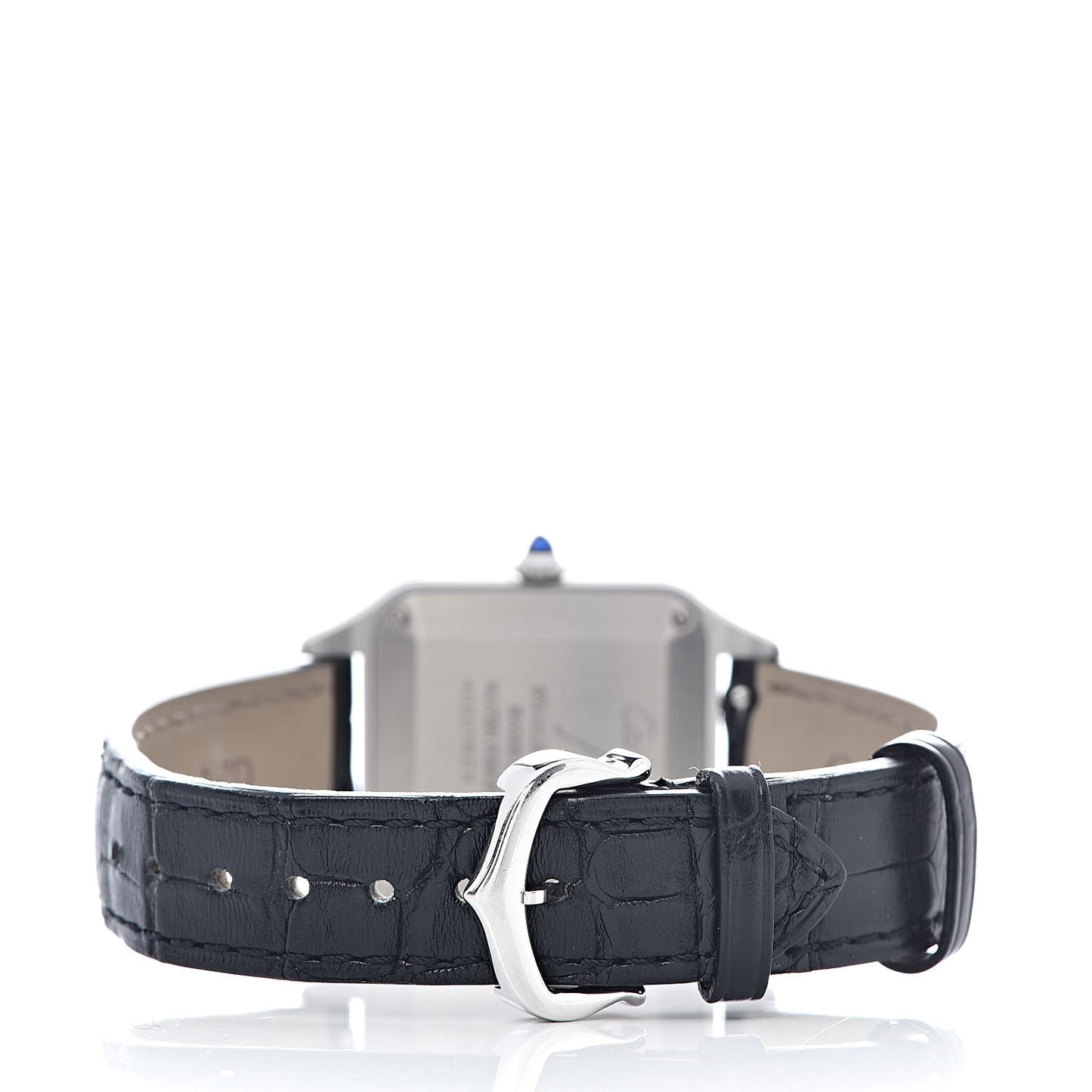Stainless Steel Alligator 27.5mm Santos Dumont Quartz Watch