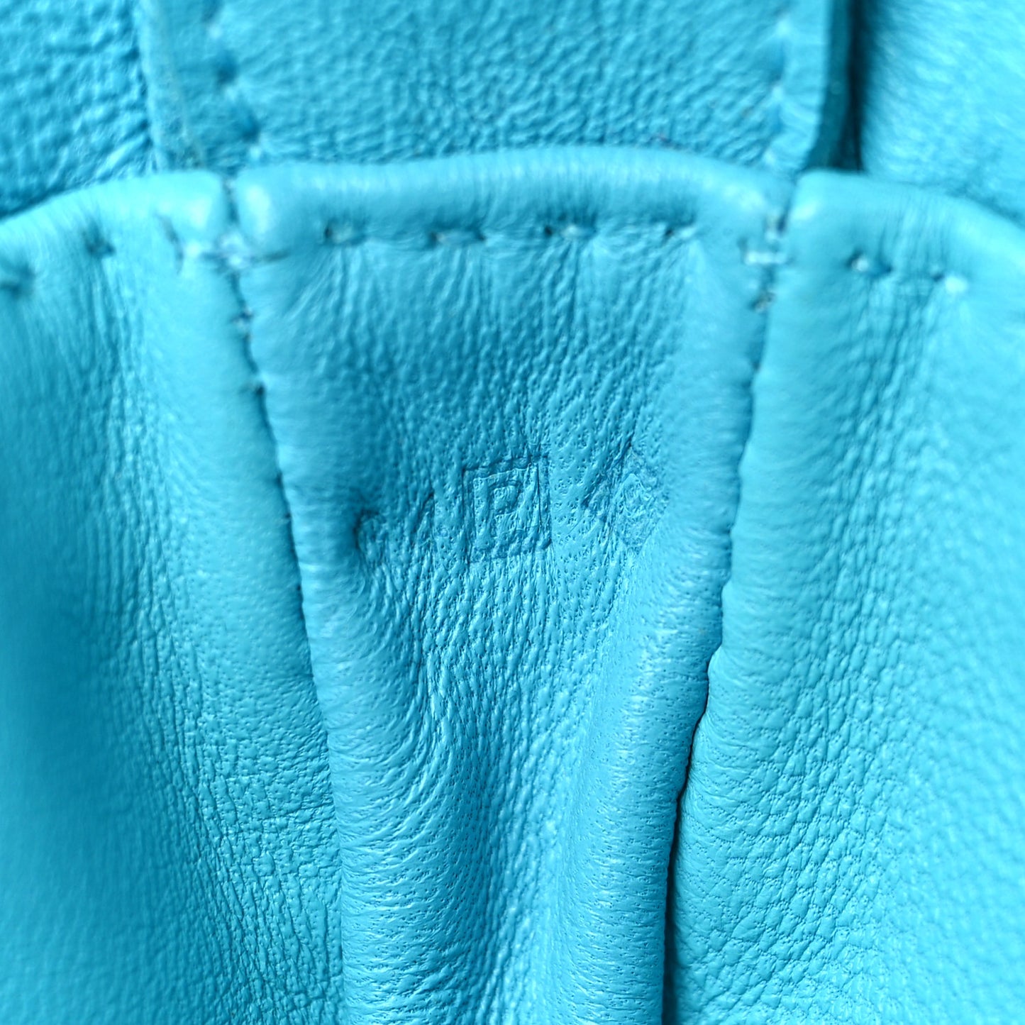 Lambskin Toudou Perfore Crossbody Bag Bleu Paon