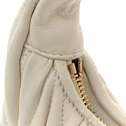 Miu Miu Nappa Matelasse Small Wander Hobo White 10 of 10