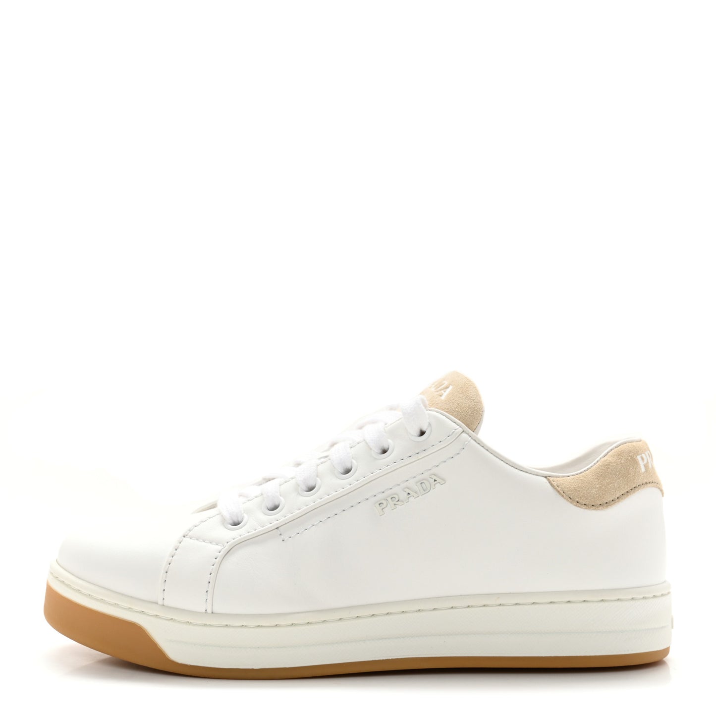 Vitello Soft Suede Low Top Sneakers 36.5 White Sabbia