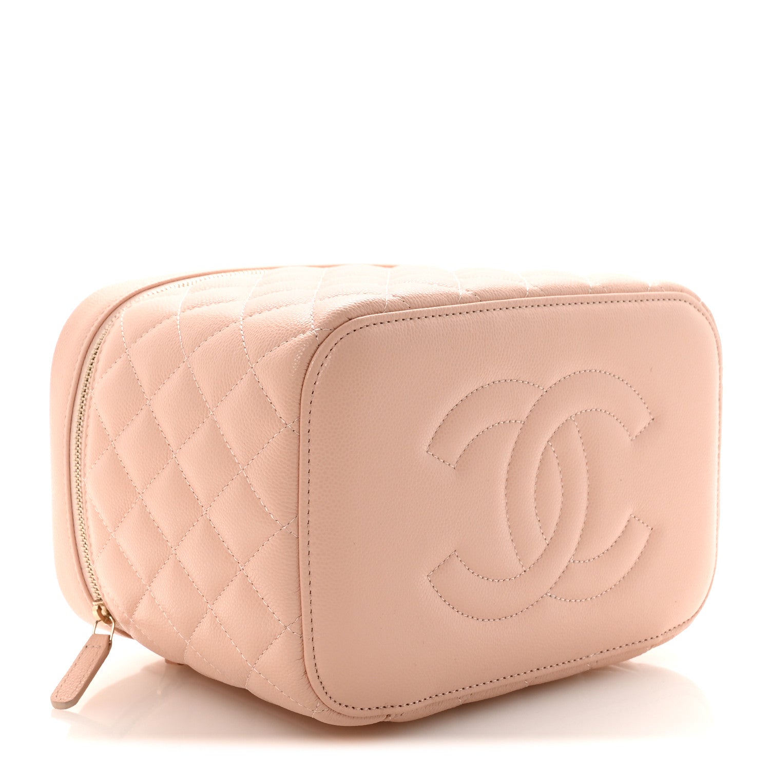 Chanel Caviar Quilted Large Vanity Pouch Light Pink 4 of 8