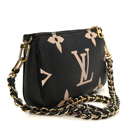 Louis Vuitton Empreinte Monogram Giant Multi Pochette Accessories Mini Pochette Black Beige 3 of 9