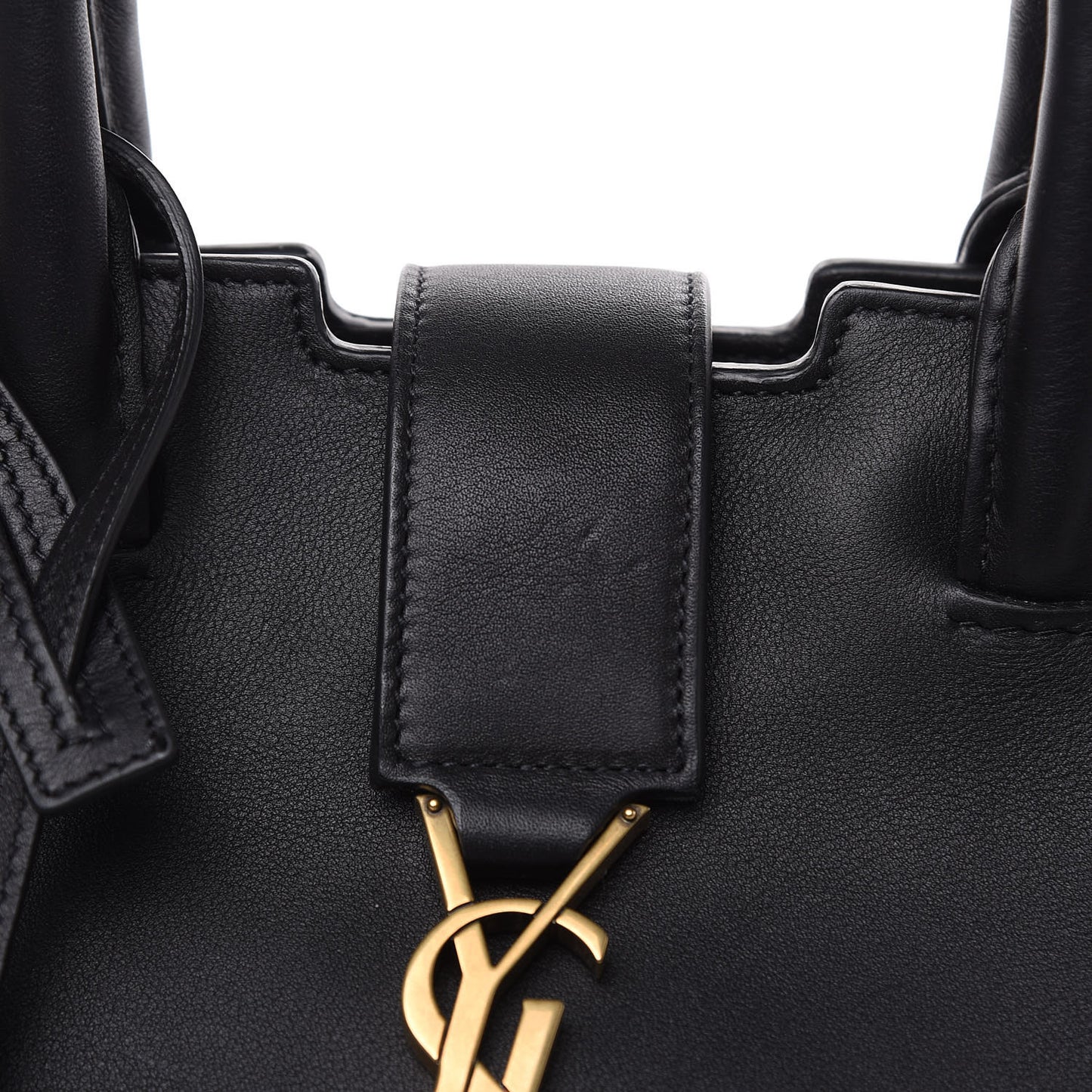 Calfskin Suede Small Monogram Downtown Cabas Black