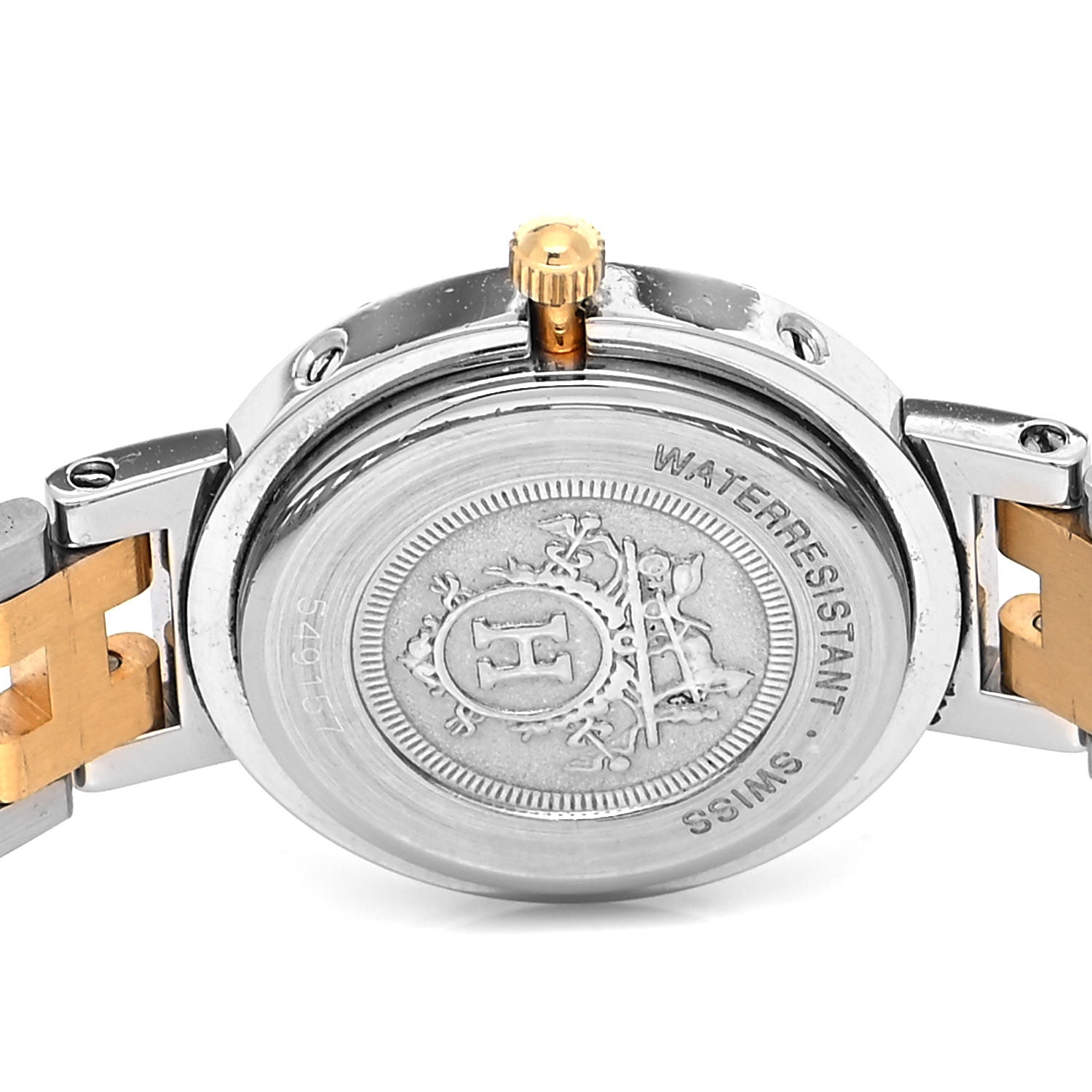 Hermes Stainless Steel 24mm Clipper Quartz Watch Gold 4 of 4