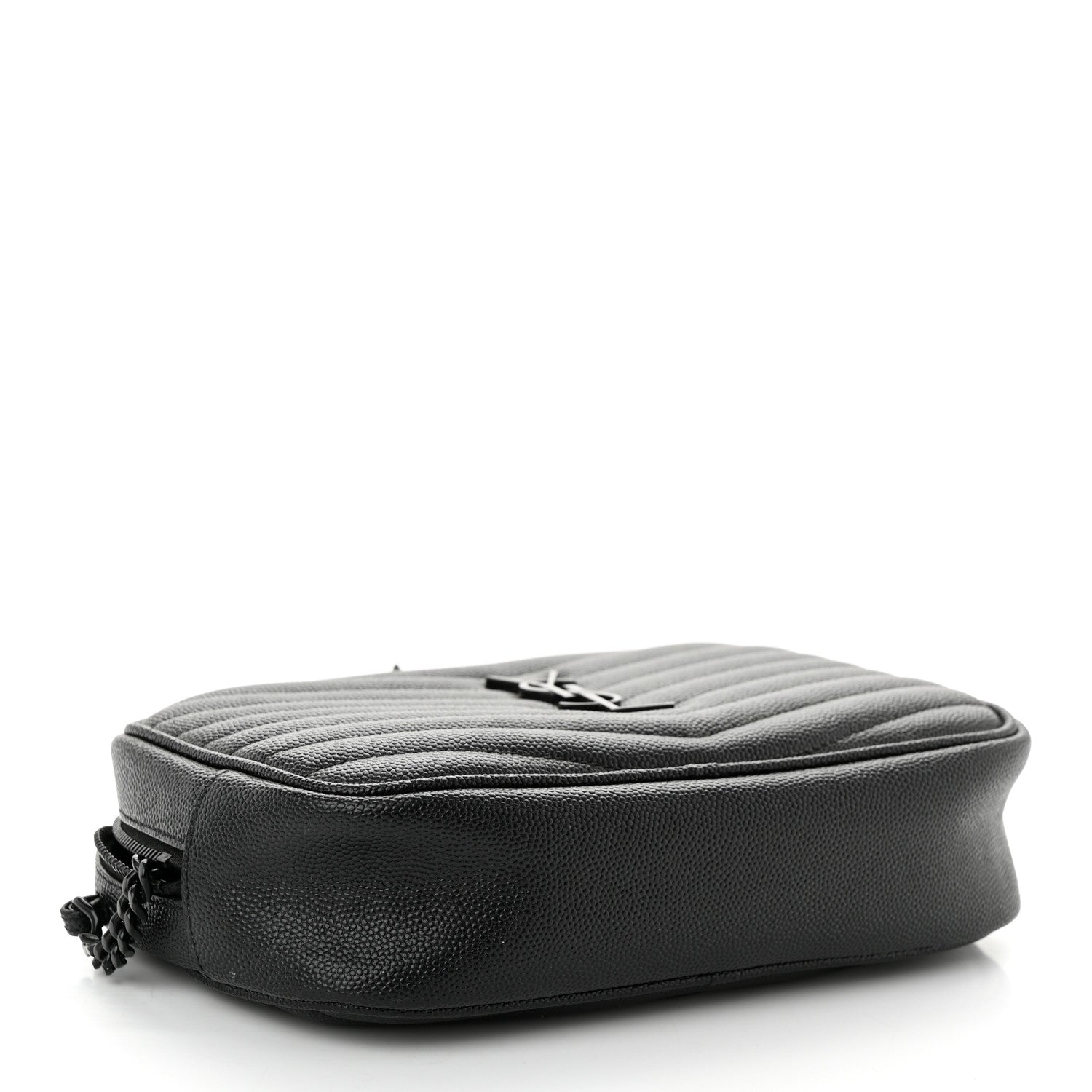 Saint Laurent Grain De Poudre Matelasse Monochrome Monogram Mini Lou Camera Bag Black 4 of 12