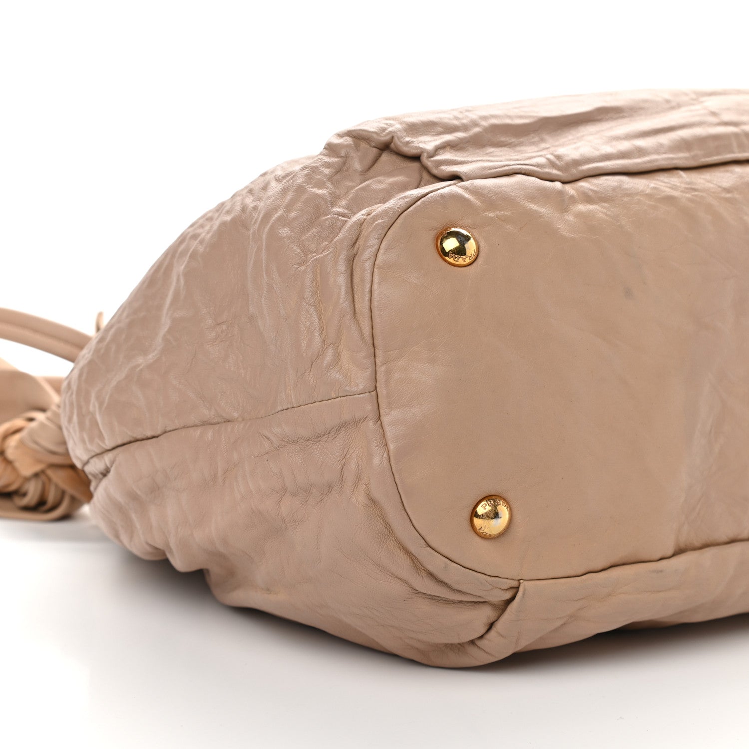 Prada Nappa Bow Tote Beige 9 of 12
