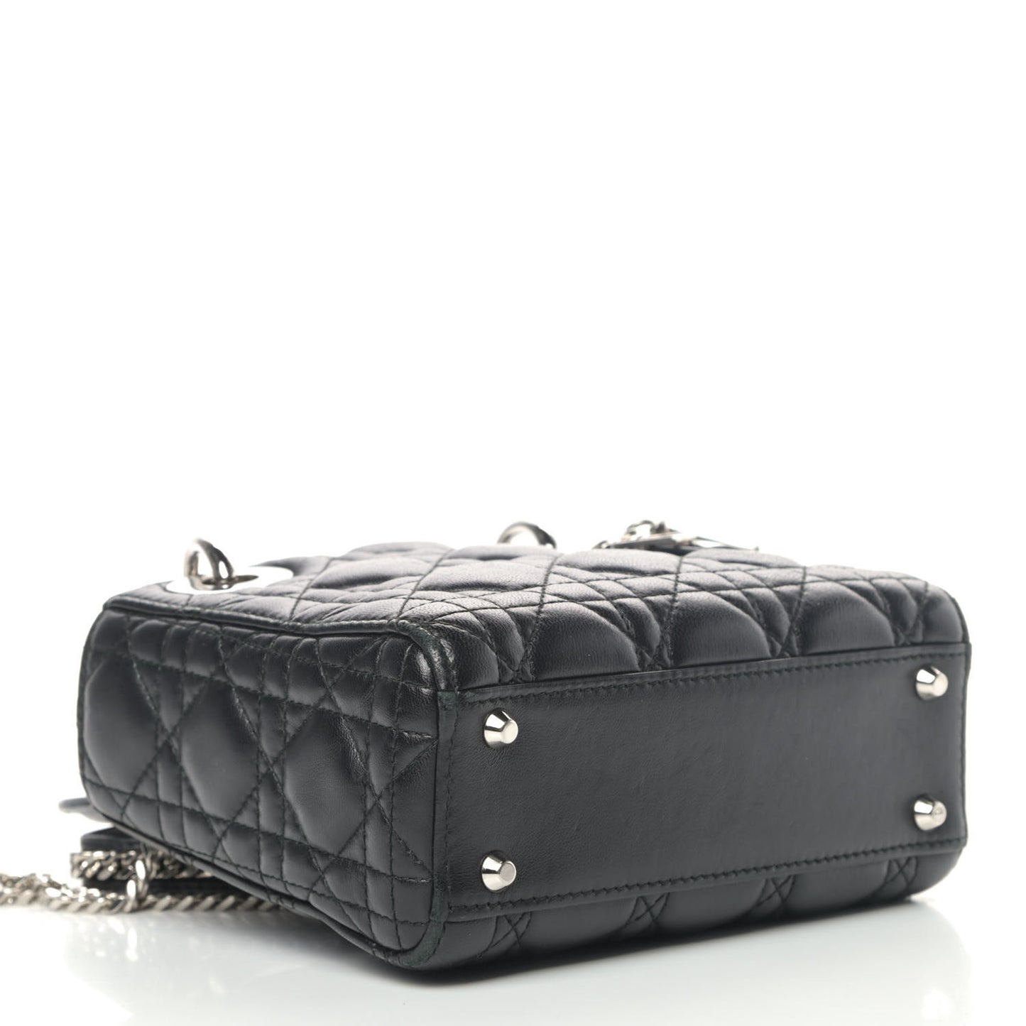 Lambskin Cannage Mini Lady Dior Black