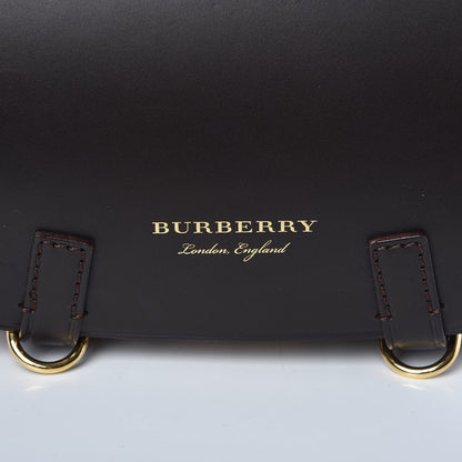 Burberry Haymarket Check Large Bridle Saddle Bag Dark Clove Brown 8 of 10