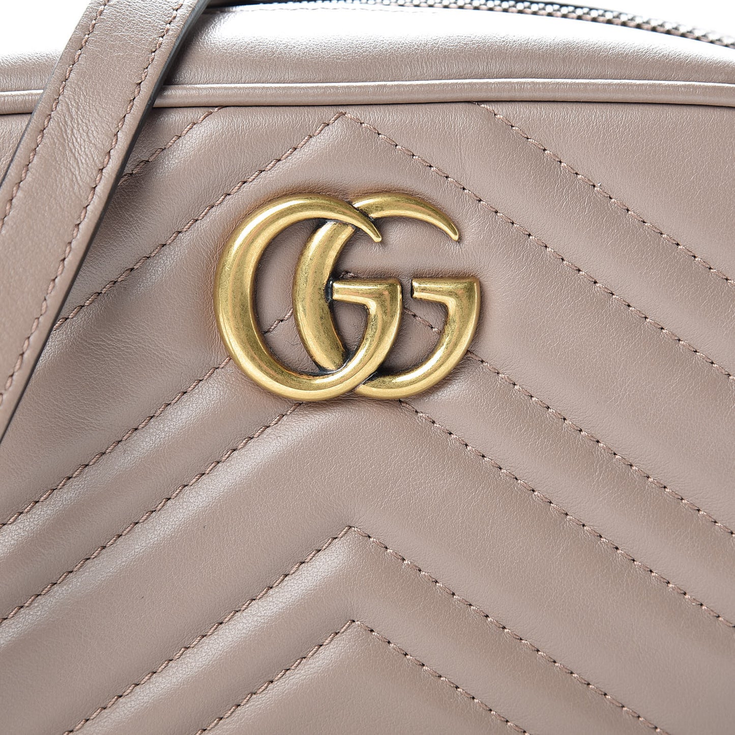 Calfskin Matelasse Mini GG Marmont Chain Shoulder Bag Porcelain Rose