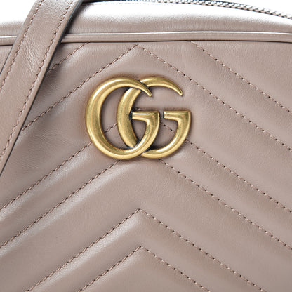 Gucci Calfskin Matelasse Mini GG Marmont Chain Shoulder Bag Porcelain Rose 8 of 11