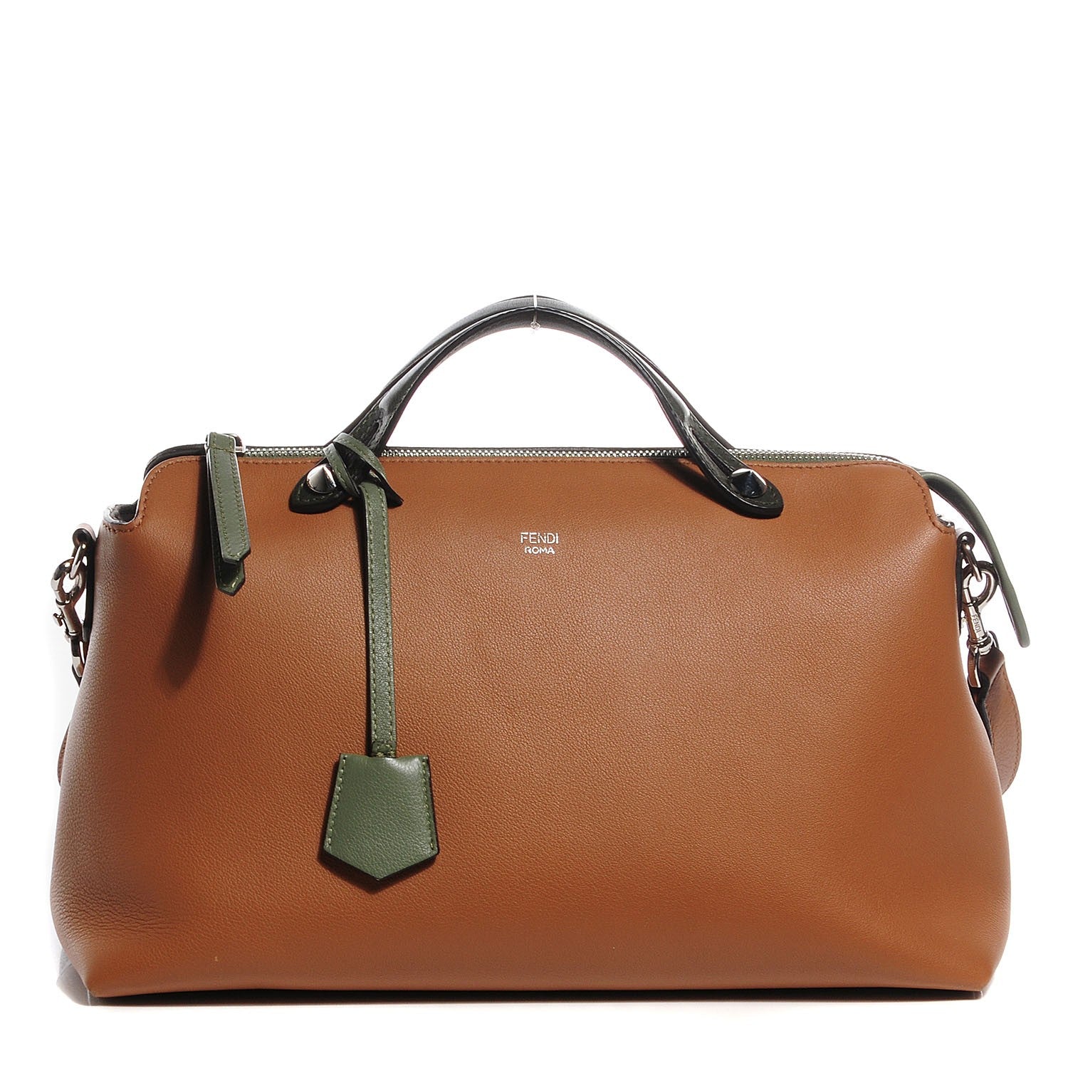 Fendi Vitello Dolce 4 Color Large By The Way Boston Bag Orzo Multicolor 1 of 11