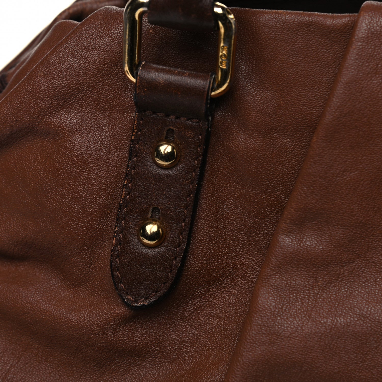 MCM Calfskin Shopper Tote Brown 16 of 21