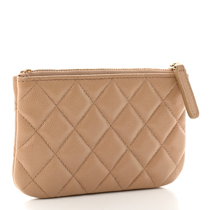 Chanel Caviar Quilted Small Cosmetic Case Beige 3 of 7