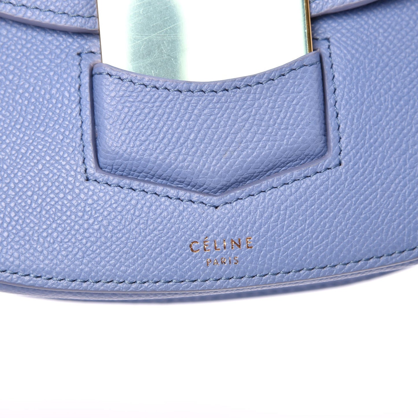 Grained Calfskin Small Trotteur Porcelain
