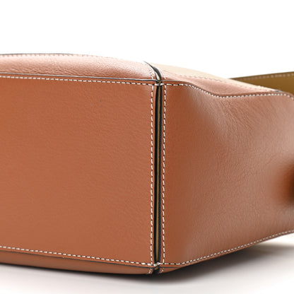 Loewe Calfskin Small Puzzle Bag Ochre Green Soft White 5 of 7