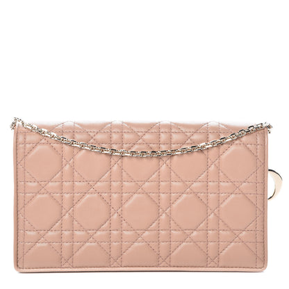 Christian Dior Lambskin Cannage Lady Dior Pouch Beige 1 of 11