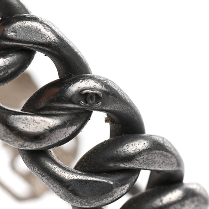 Chanel Crystal CC Chain Link Dark Silver 4 of 5