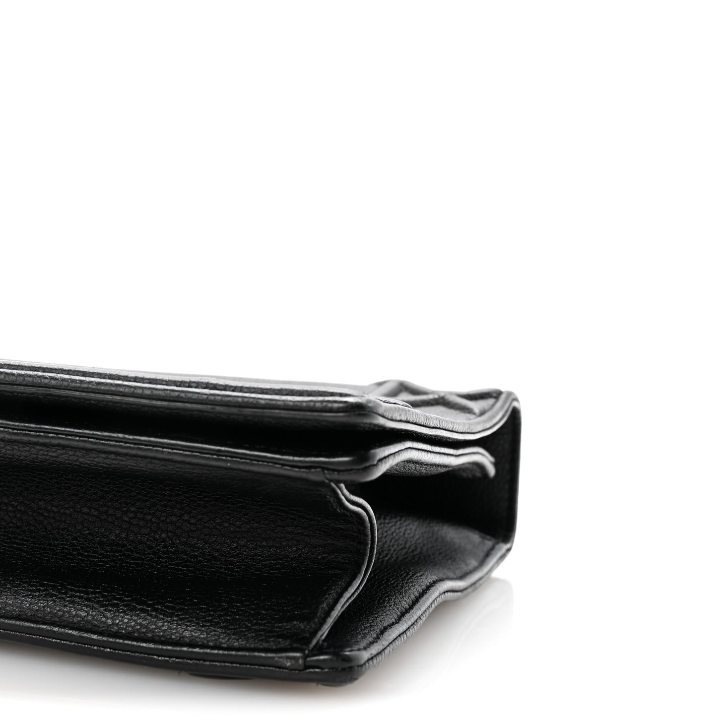 Grained Calfskin Medium Diorama Flap Bag Black