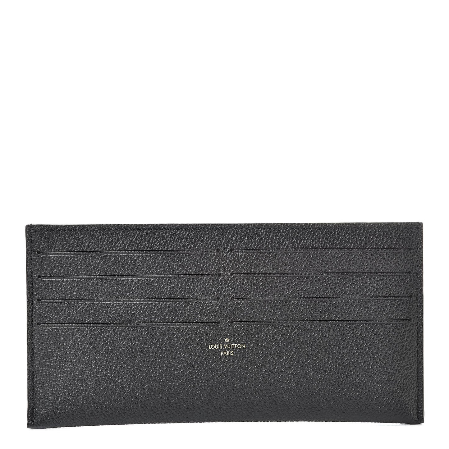 Calfskin Felicie Chain Wallet Card Holder Insert Black